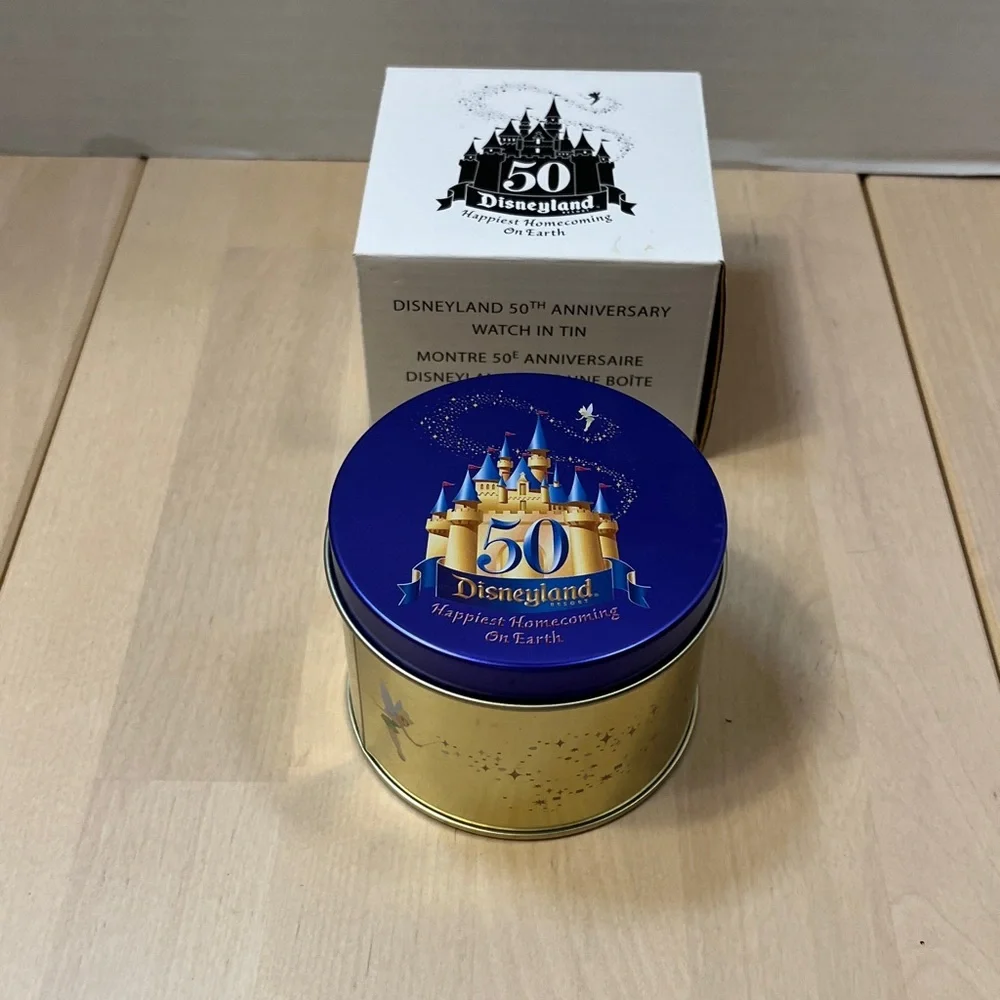2005 Disneyland 50th Anniversary Watch in Tin, New in box w/ new battery, works